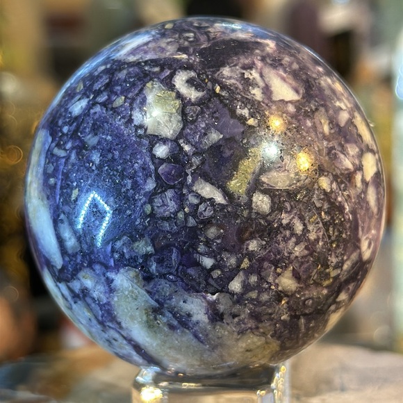 Lepidolite Crystal Sphere! - Picture 6 of 6